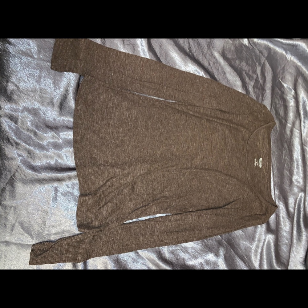 brown knitted long sleeve